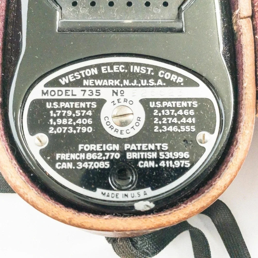 Weston Master II Exposure Meter Unisex OS Brown Model 735 Vintage Leather Case